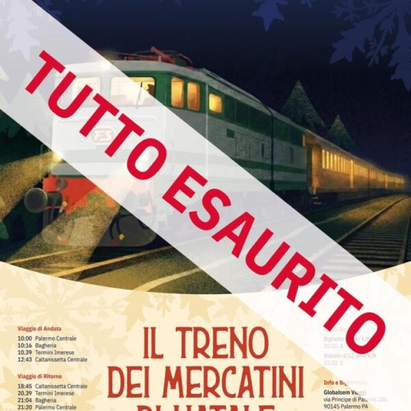 Treno dei Mercatini di Natale – Palermo C.le-Caltanissetta C.le – Domenica 28 Dicembre 2025